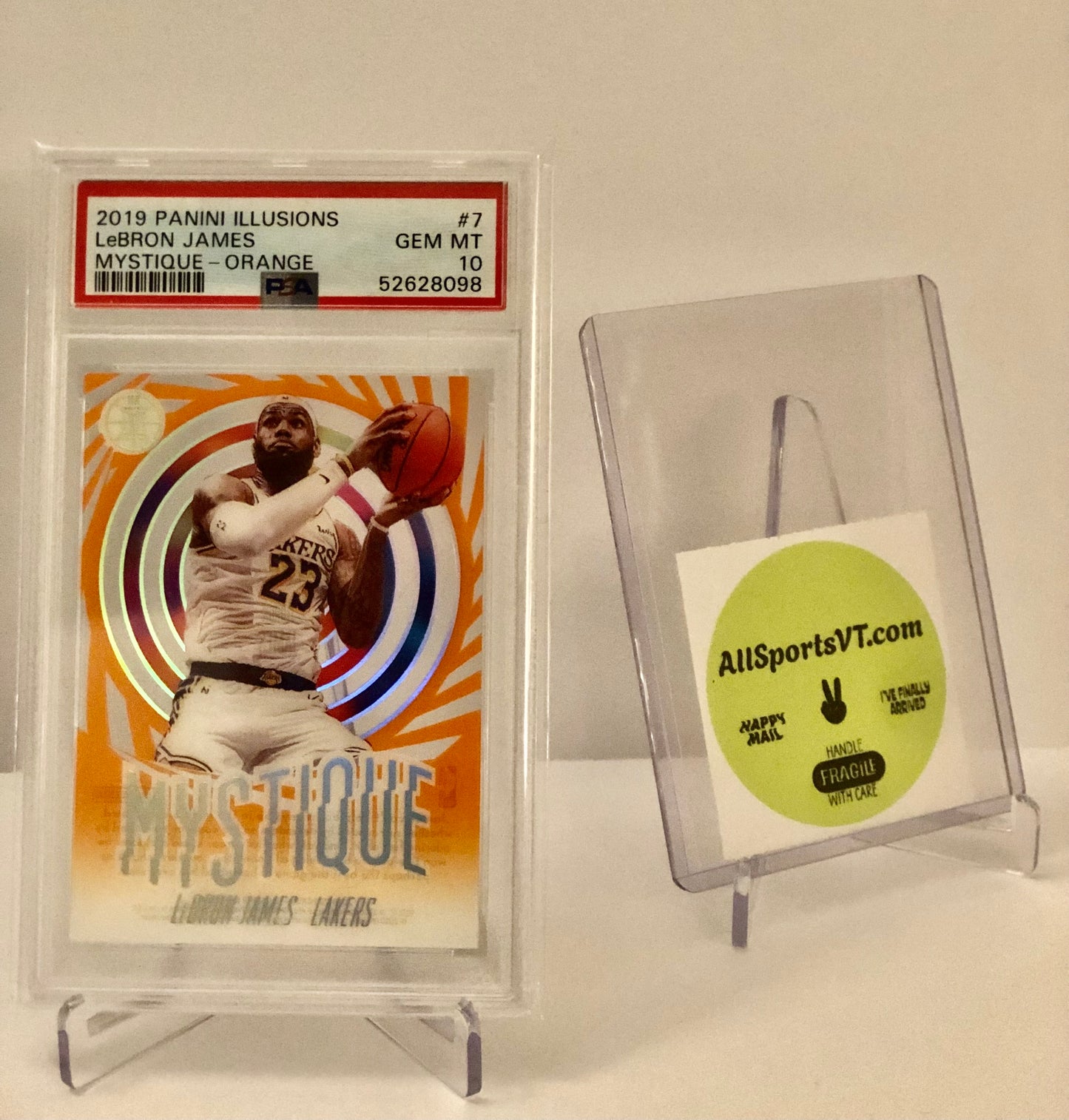 LeBron James PSA 10 - 2019 illusions mystique orange
