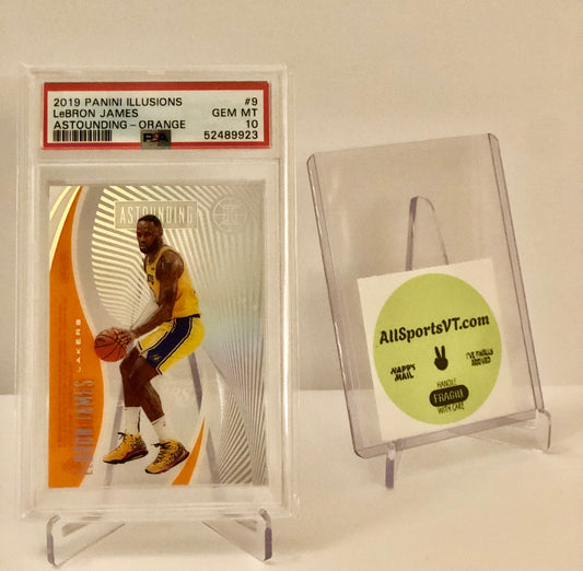 LeBron James PSA 10 - 2019 illusions Astounding Orange