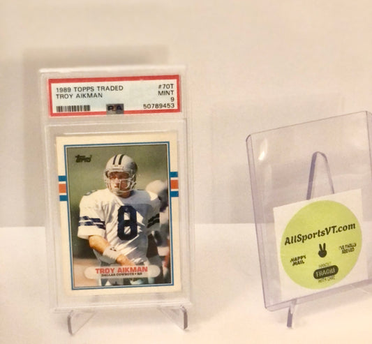 Troy Aikman PSA 9 - 1989 Topps Traded RC