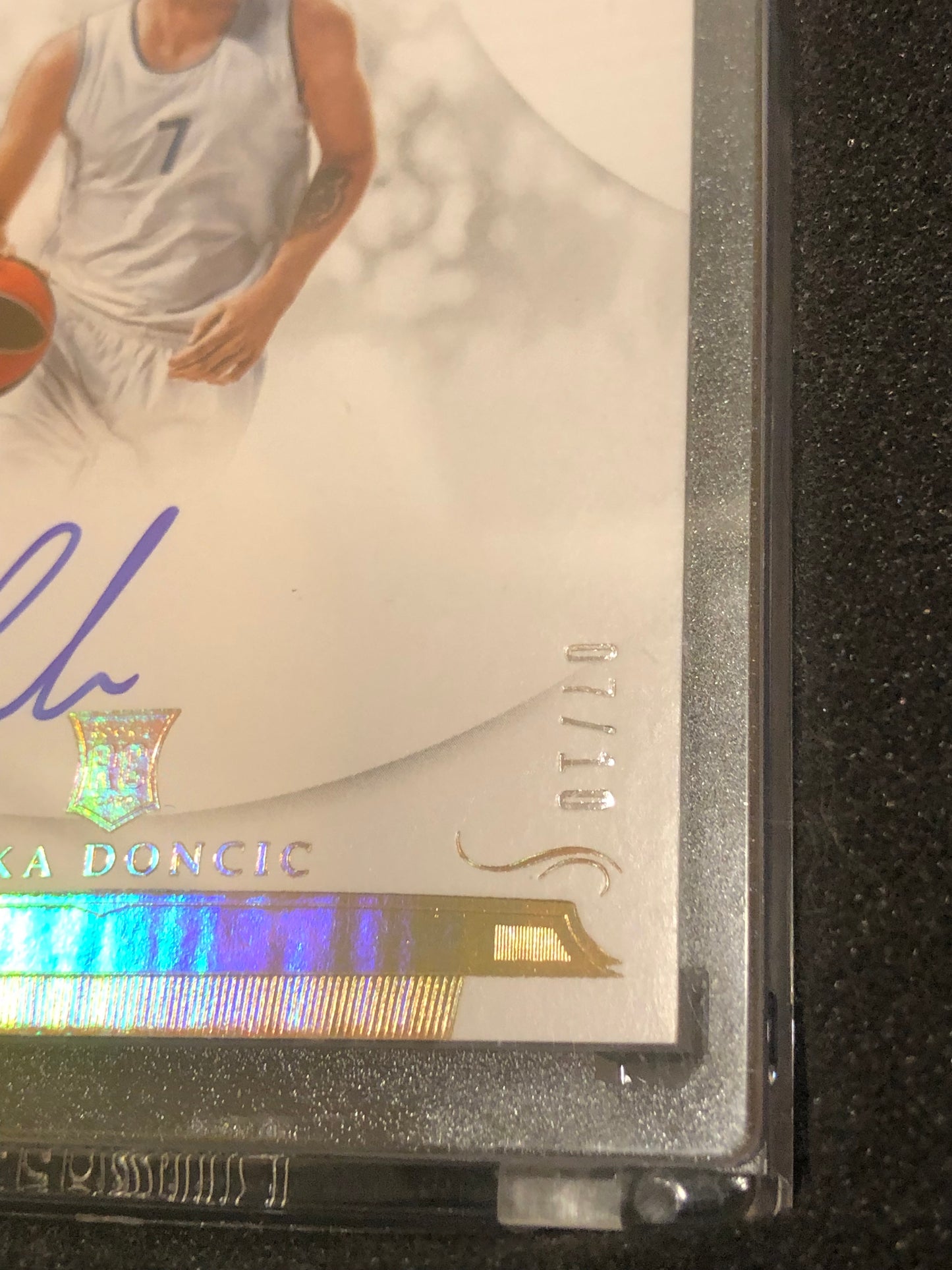 Luka Doncic 2018 Flawless Collegiate Rookie Autographs Gold Jersey Number 7/10 Panini Factory Sealed. 2nd Owner. Purchased in 2018.