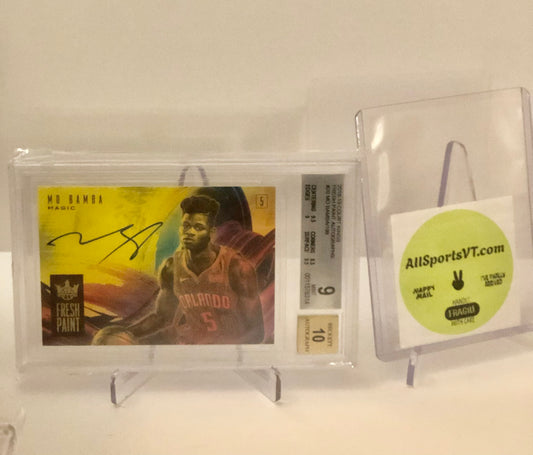 Mo Bamba BGS 9/10 Auto - 2018 Court Kings Fresh Paint Autographs RC
