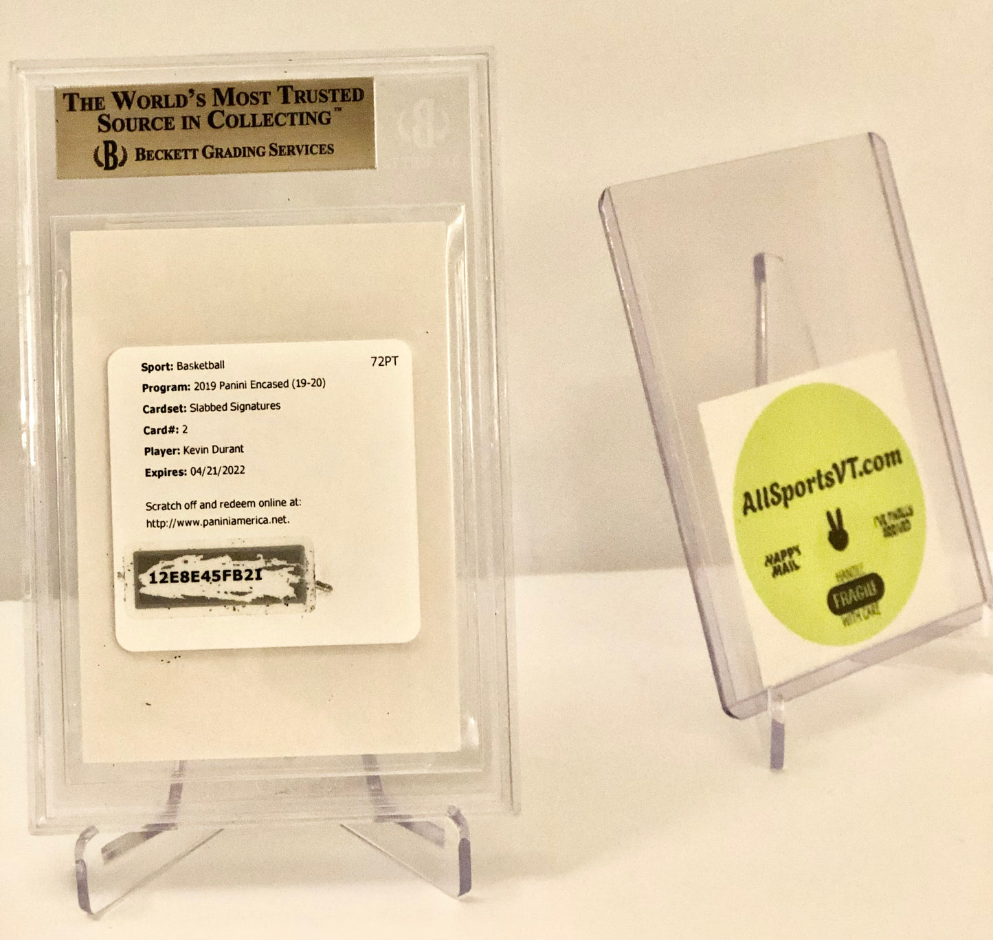 Kevin Durant BGS 9 Auto 10 - 2019 Encased Slabbed Signatures #36/49