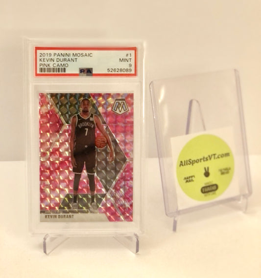 Kevin Durant PSA 9 - 2019 Mosaic Pink Camo Prizm