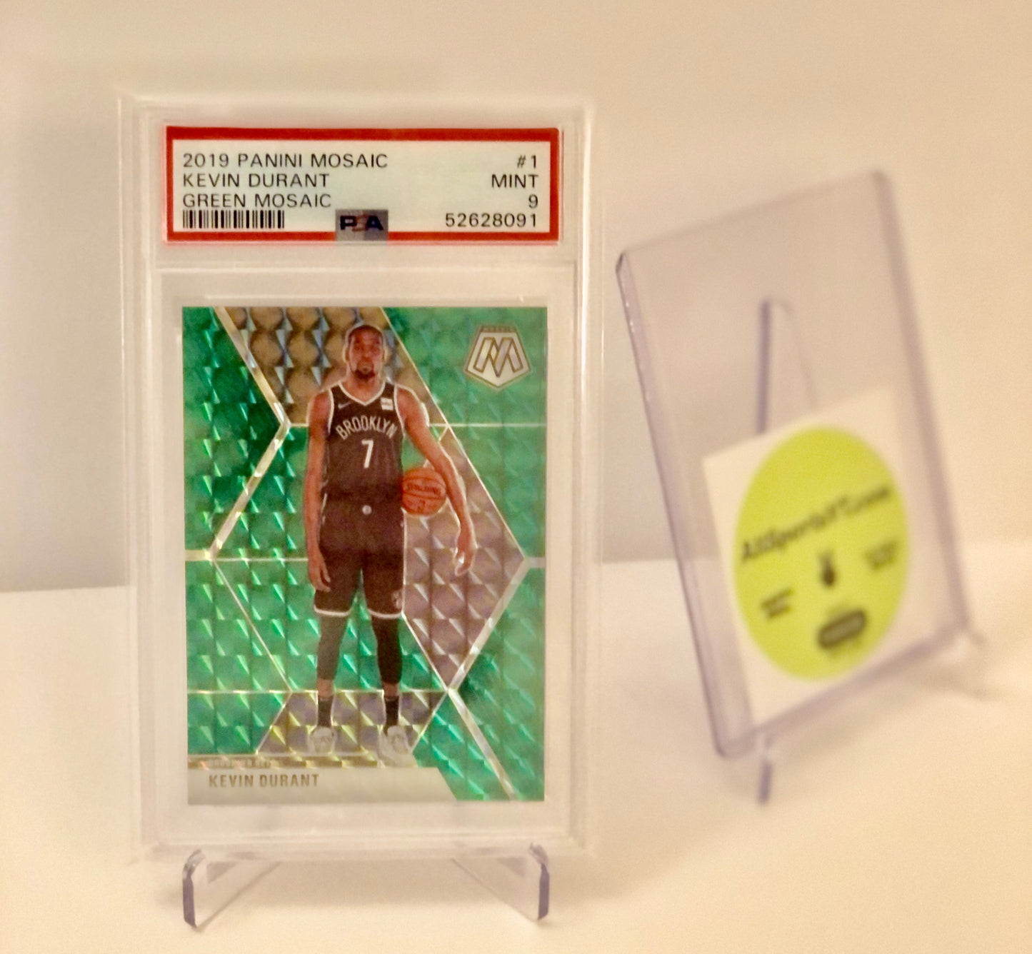 Kevin Durant PSA 9 - 2019 Mosaic Green Prizm
