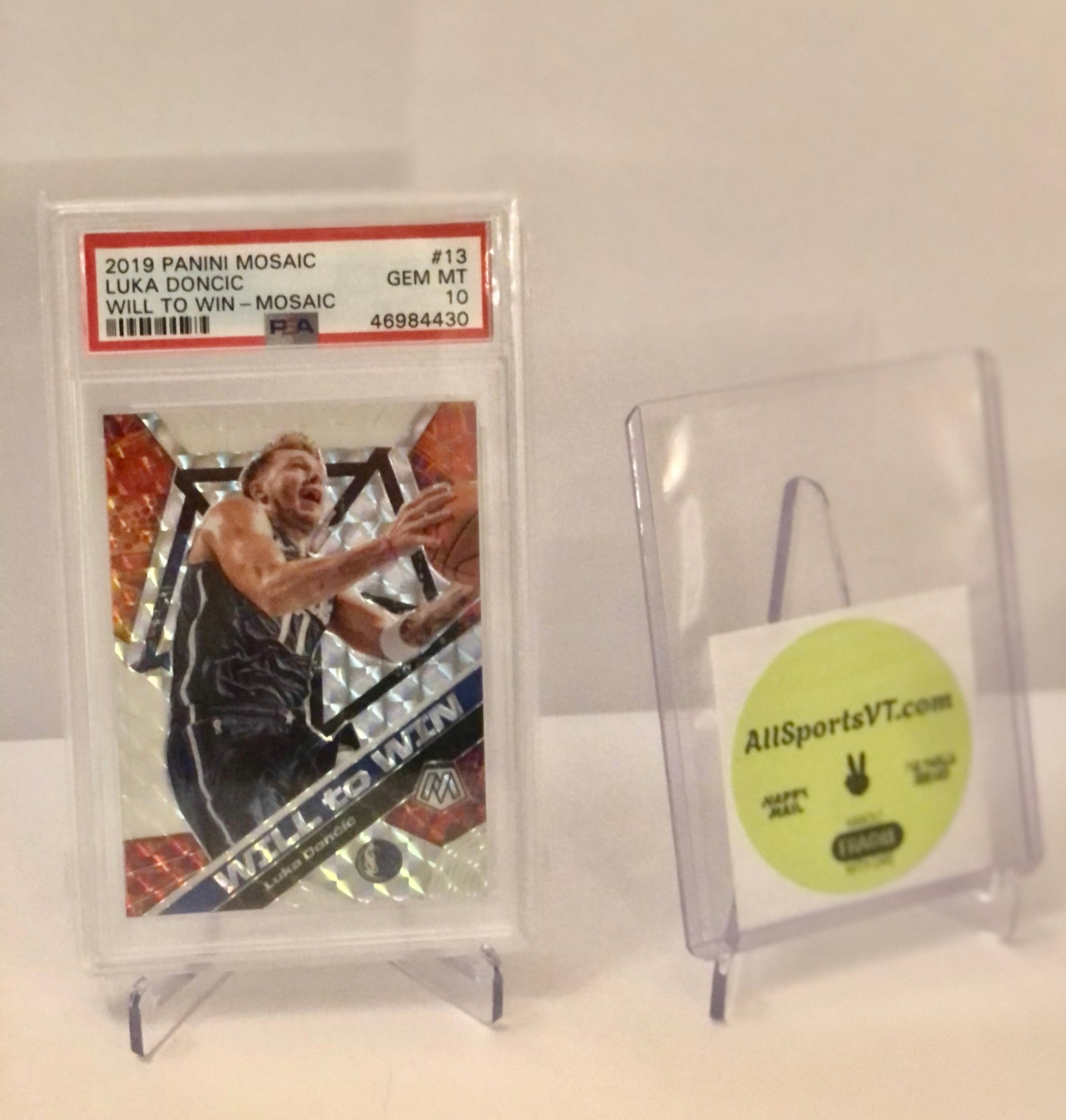 Luka Doncic PSA 10 - 2019 Mosaic Will To Win Silver Mosaic