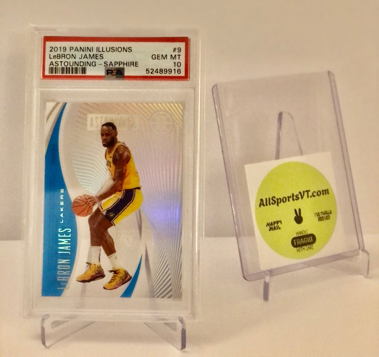 LeBron James PSA 10 - 2019 illusions astounding sapphire