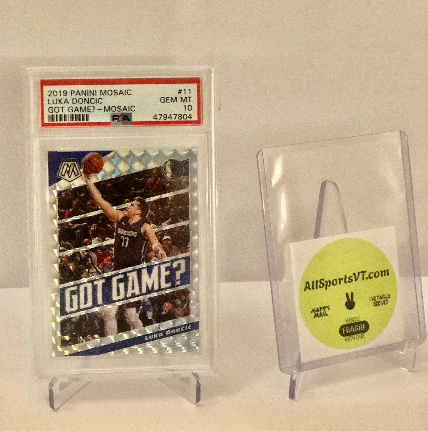 Luka Doncic PSA 10 - Mosaic Got Game? Silver Mosaic