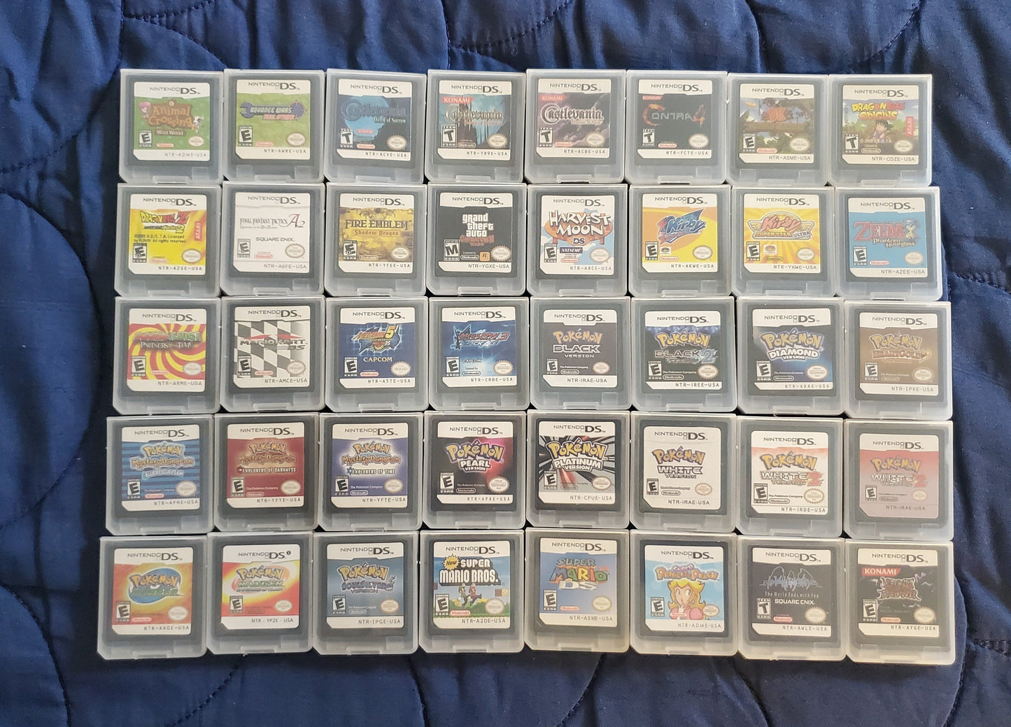 Nintendo DS Video Game Cartridge Collection NDS Pokemon