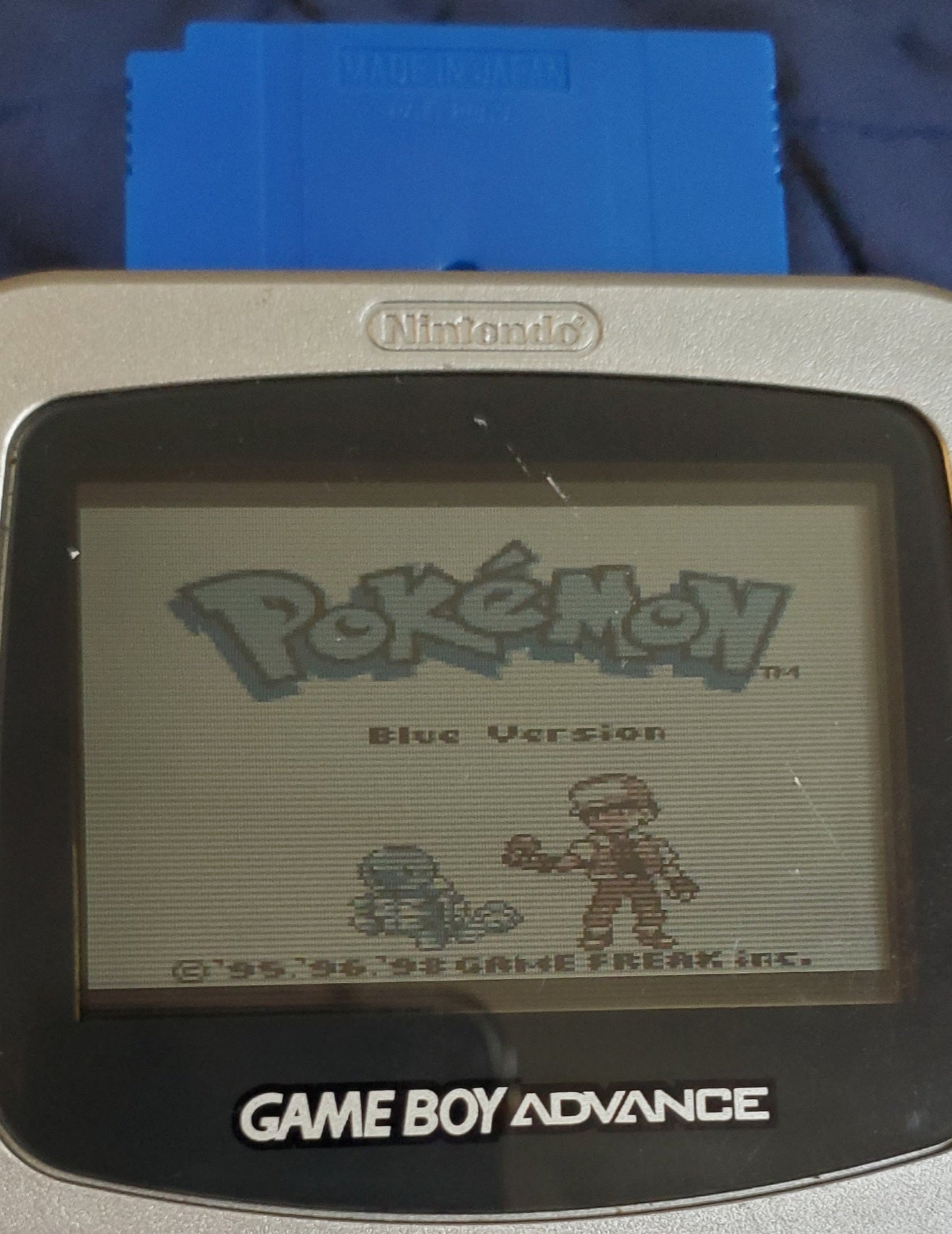 Pokemon Blue GB Video Game Cartidge Game Boy 1998
